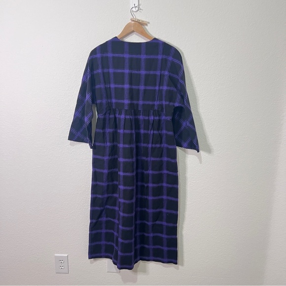 Mara Hoffman Midnight blue and purple plaid dress size XS - Picture 10 of 12